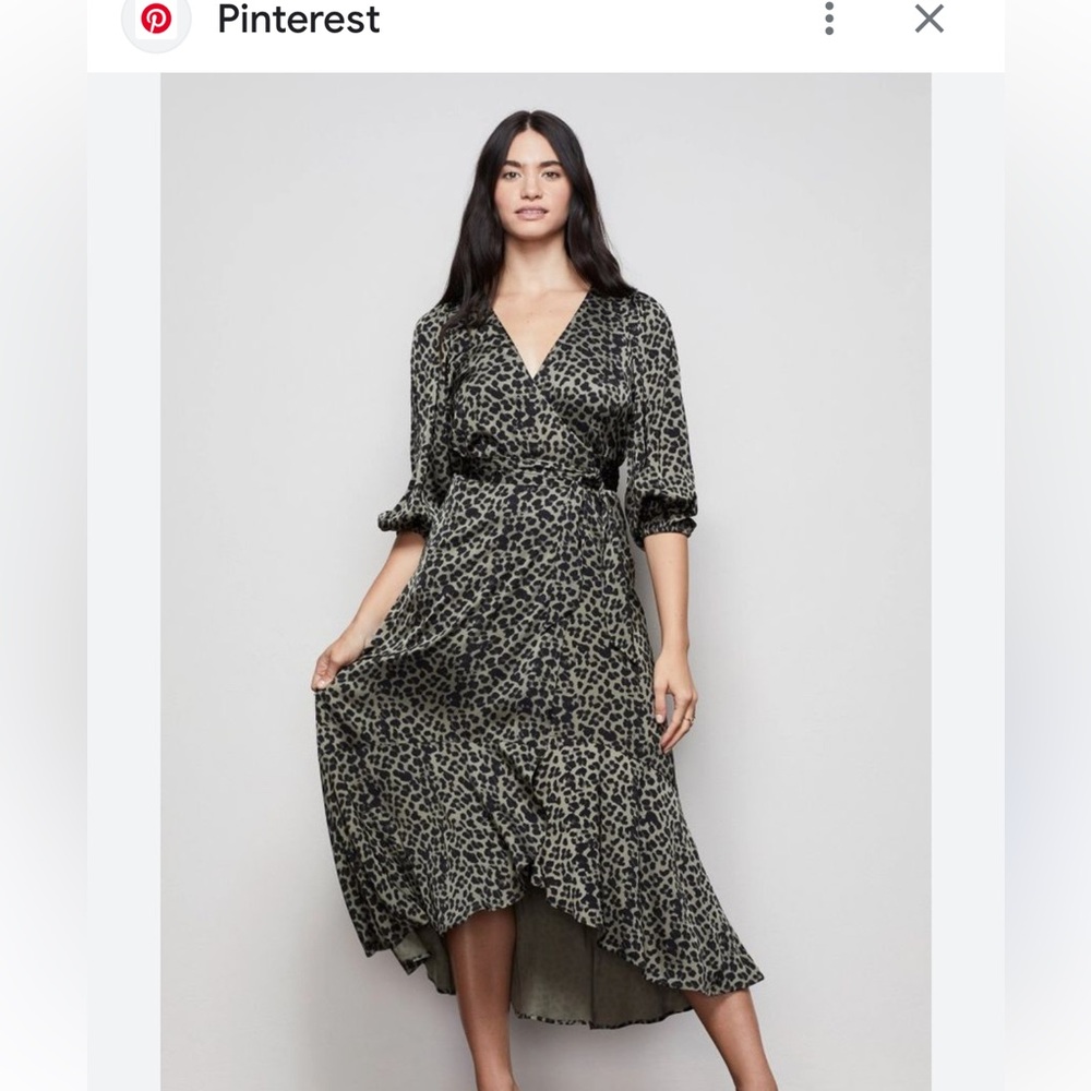 Good American Sage Leopard Midi Dress 3x - Picture 1 of 7